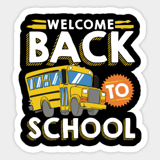 Welcome Back To School Kids Schoolbus New Student Sticker